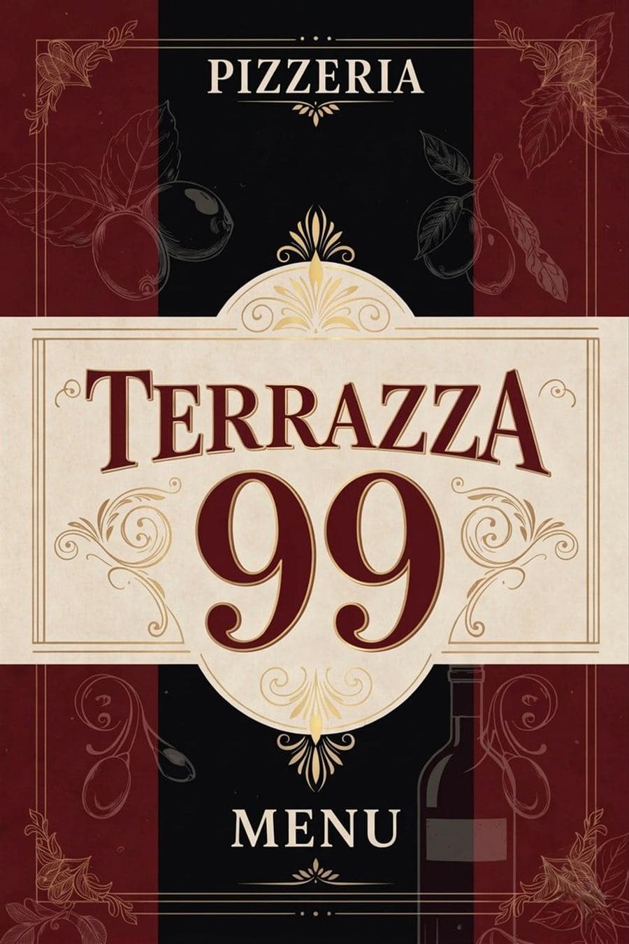 Copertina del menu PDF ufficiale di Terrazza 99